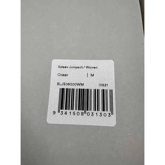 Ettitude Sateen Bamboo sleeveless pantsuit Jumpsuit Luxurious Navy Blue Sz M New - Picture 4 of 6